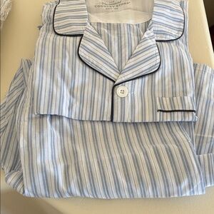 Classic Blue Striped Men's Pajama Set